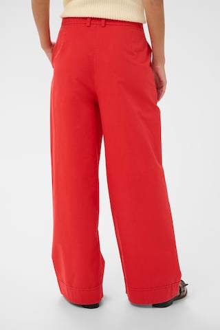 Wide Leg Pantalon à pince 'ParkerSZ' SAINT TROPEZ en rouge