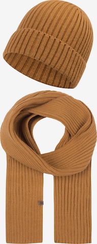 INDICODE JEANS Beanie 'Geyser' in Brown: front