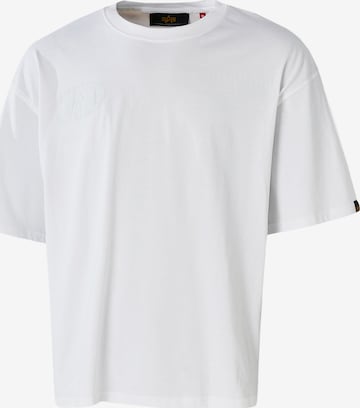 ALPHA INDUSTRIES Футболка в Белый: спереди