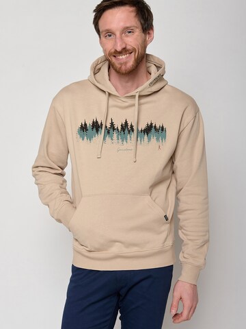 GREENBOMB Sweatshirt 'Nature Forest Run' in Bruin: voorkant