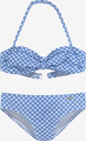 BUFFALO Bandeau Bikini w kolorze niebieski: przód