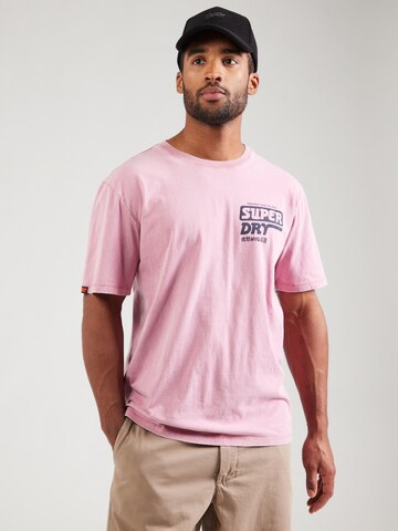 T-Shirt Superdry en rose : devant