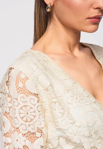 Ombre Blouse in Beige