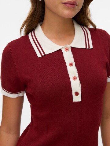 VERO MODA Gebreide jurk 'VMFrancie' in Rood