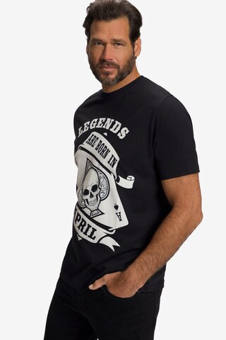 T-Shirt JP1880 en noir : devant