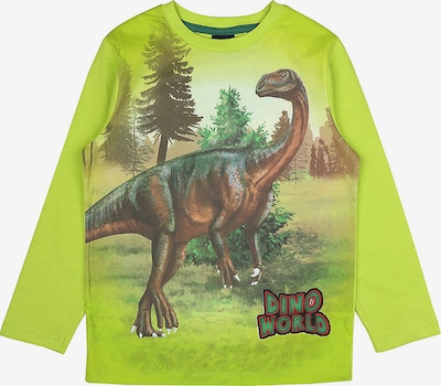 Dino World Shirt in hellbraun / limette, Produktansicht