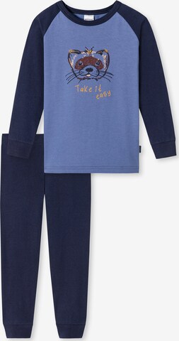 SCHIESSER Pajamas 'Take It Easy' in Blue: front