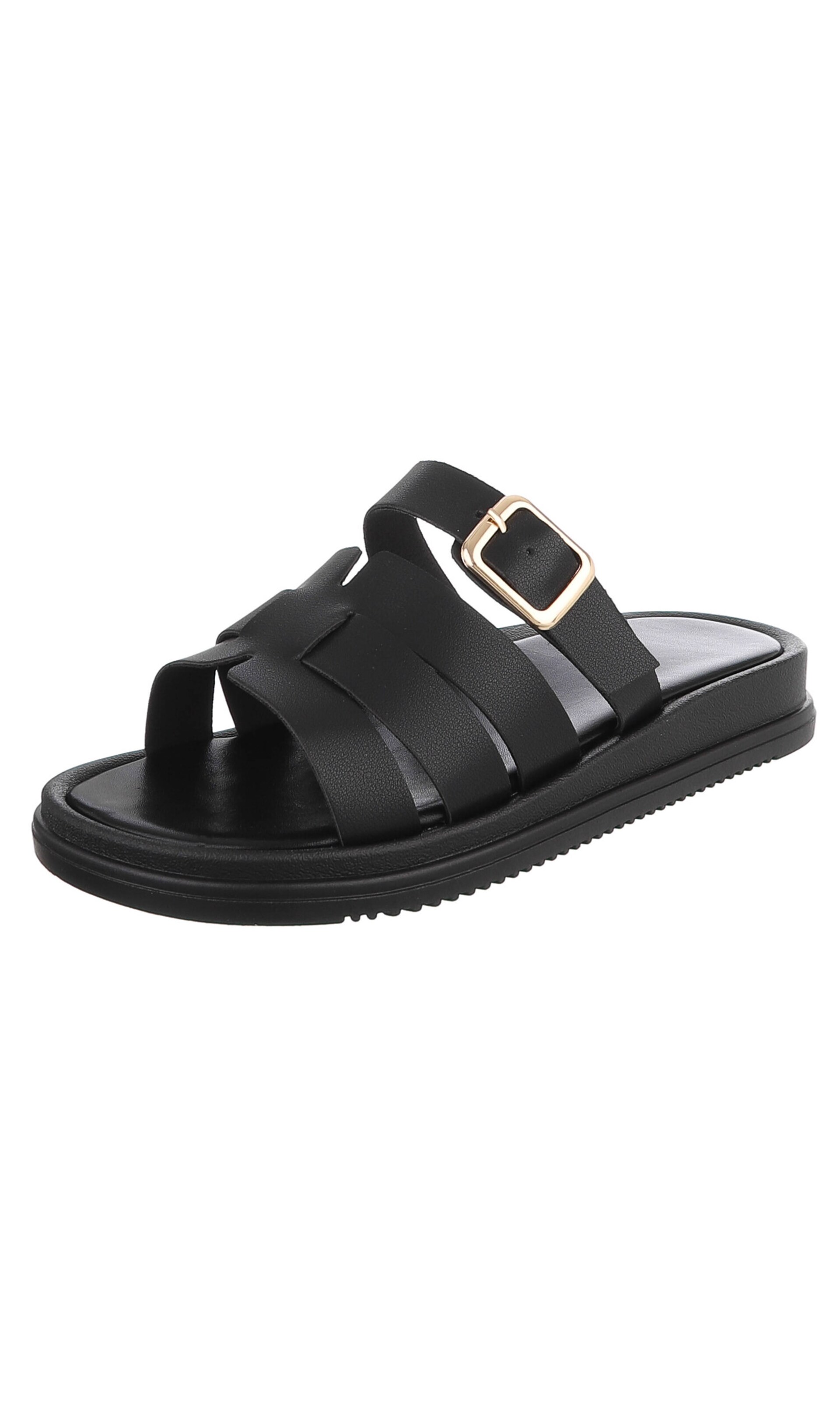 Ital-Design Mules in Black: front