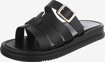 Ital-Design Mules in Black: front