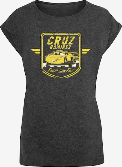ABSOLUTE CULT T-Shirt 'Cars - Cruz Ramirez' in gelb / anthrazit / weiß, Produktansicht
