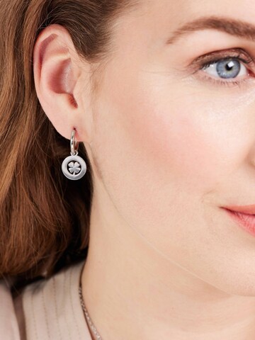 Boucles d'oreilles Lucardi en argent : devant