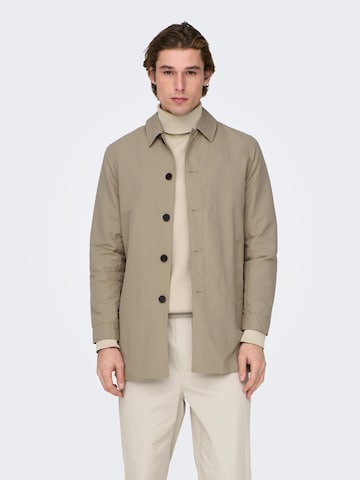 Only & Sons Between-Seasons Coat 'GERRY' in Grey