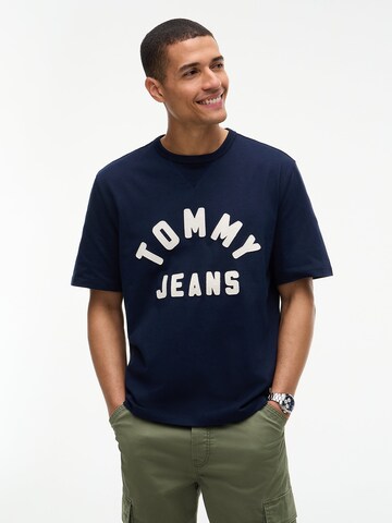 Tommy Jeans - Camisa '90S NEW CLASSIC' em azul: frente