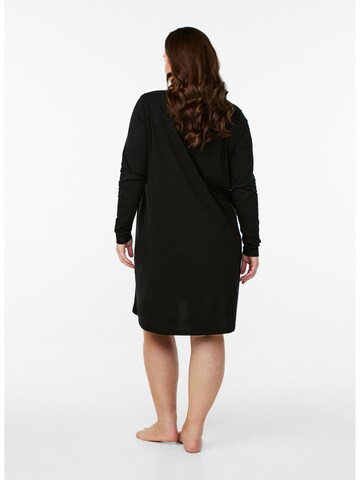 Camicia da notte 'Mally' di Zizzi in nero