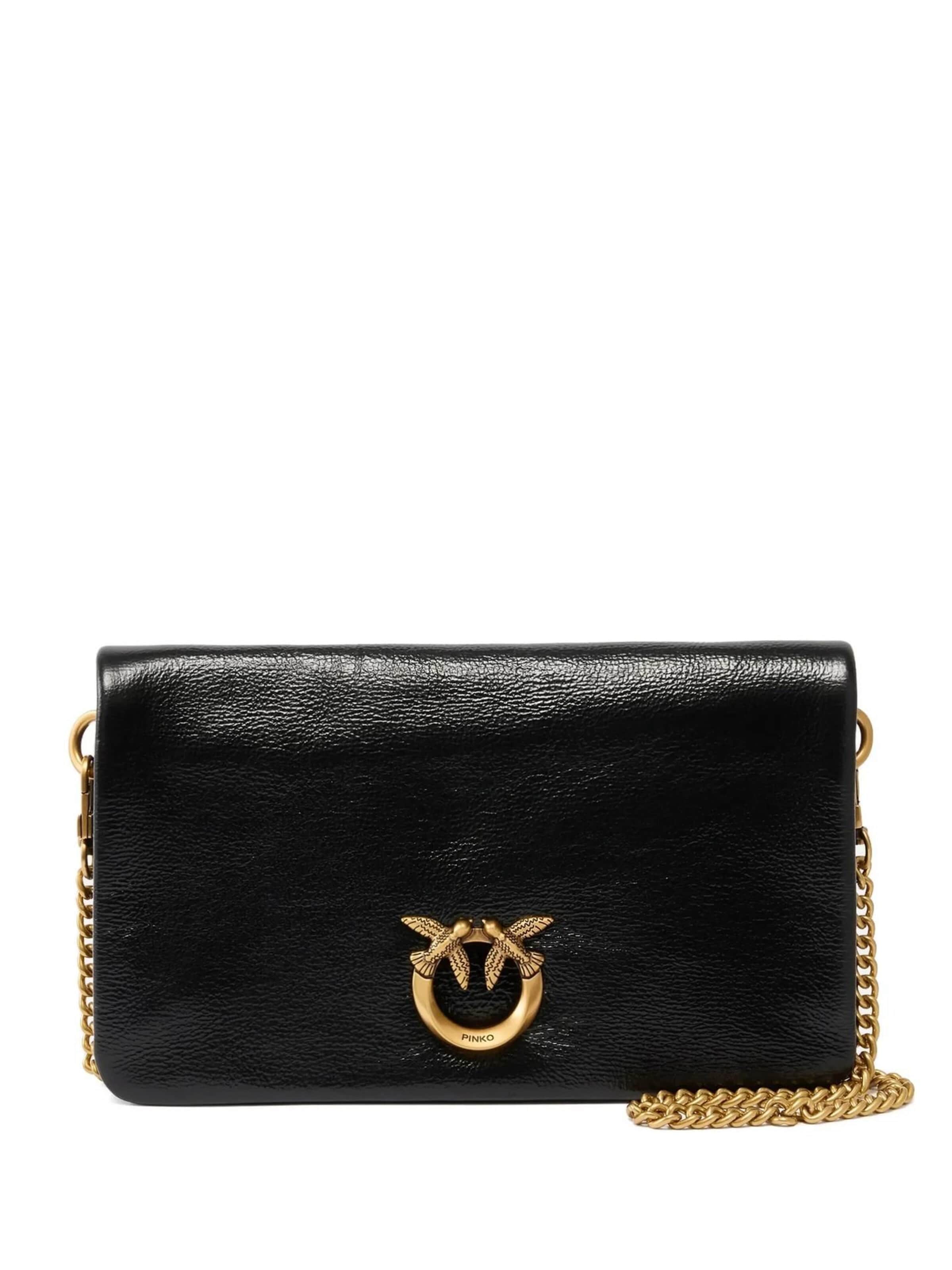 PINKO Shoulder Bag in Black: front