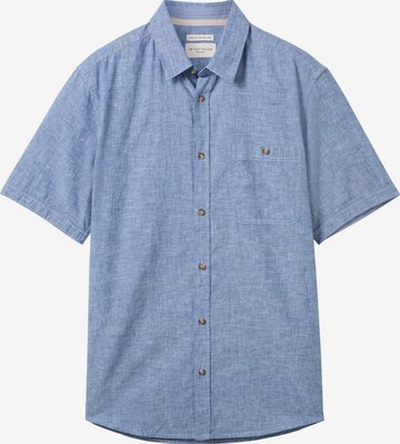 TOM TAILOR Button Up Shirt in Blue: front