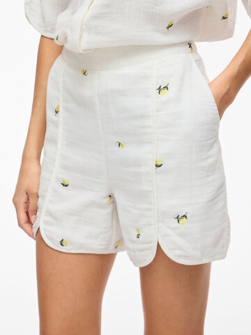 VILA - regular Pantalón 'VIBrodera' en blanco