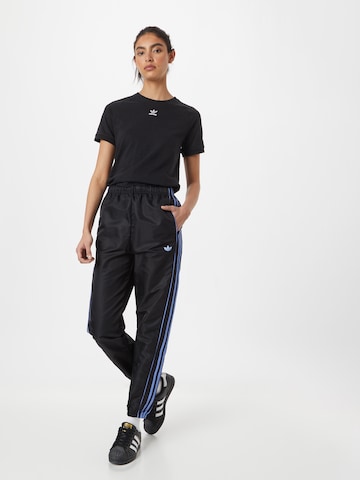 ADIDAS ORIGINALS Tapered Housut '3-Stripes ' värissä musta