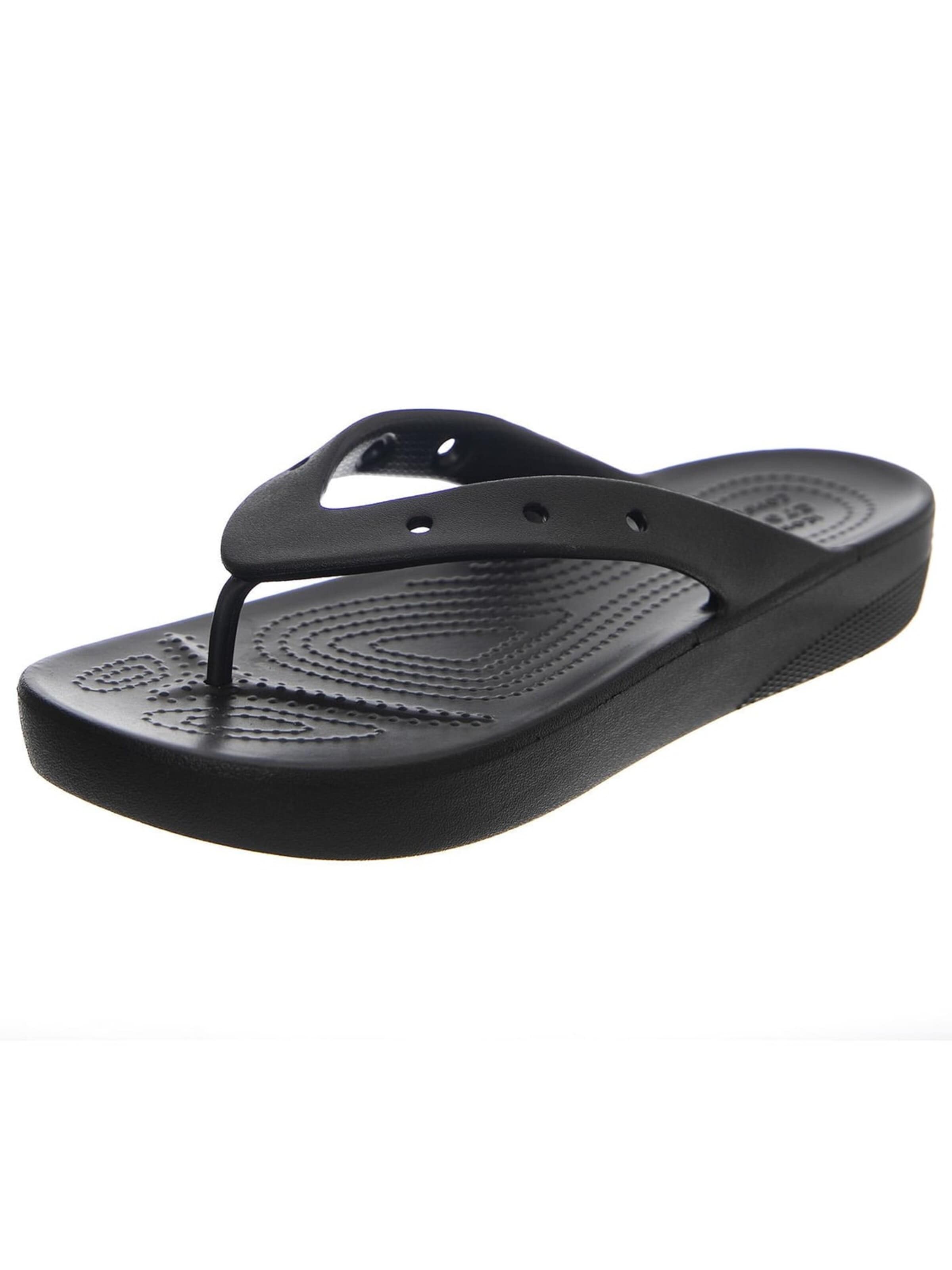 Infradito di Crocs in nero: frontale