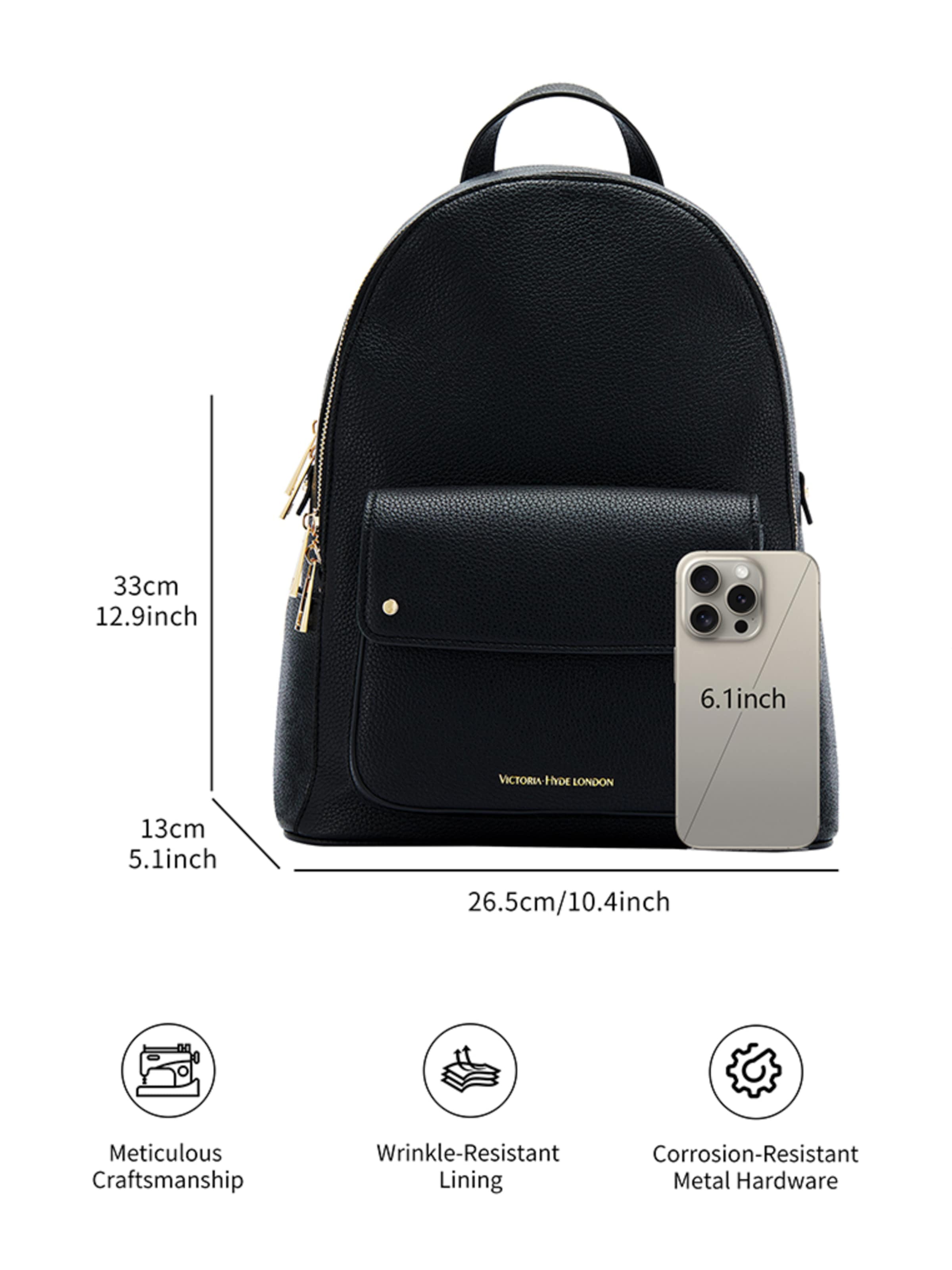 Victoria Hyde Rucksack 'Alexandra' in Schwarz