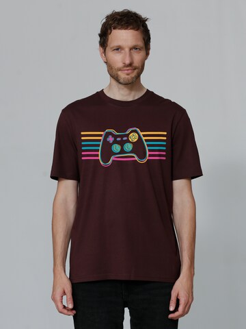 Maglietta 'Retro Joystick' di Watapparel in rosso: frontale