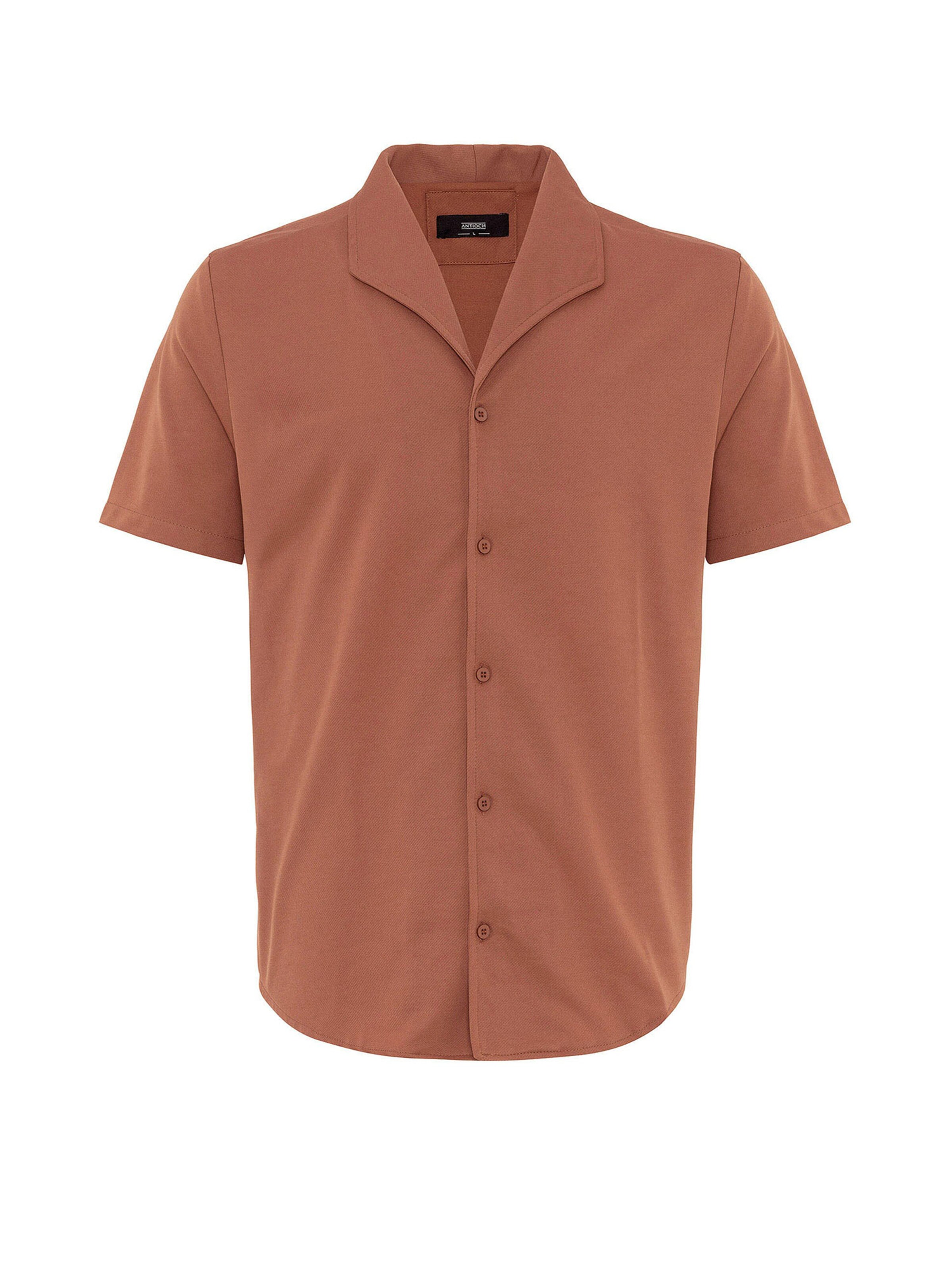 Antioch Regular fit Button Up Shirt in Brown: front