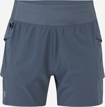 UNDER ARMOUR - Regular Calças de desporto 'RUN TRAIL' em cinzento: frente