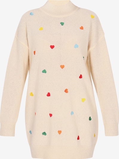 MYMO Pletena haljina u plava / žuta / svijetloroza / prljavo bijela, Pregled proizvoda