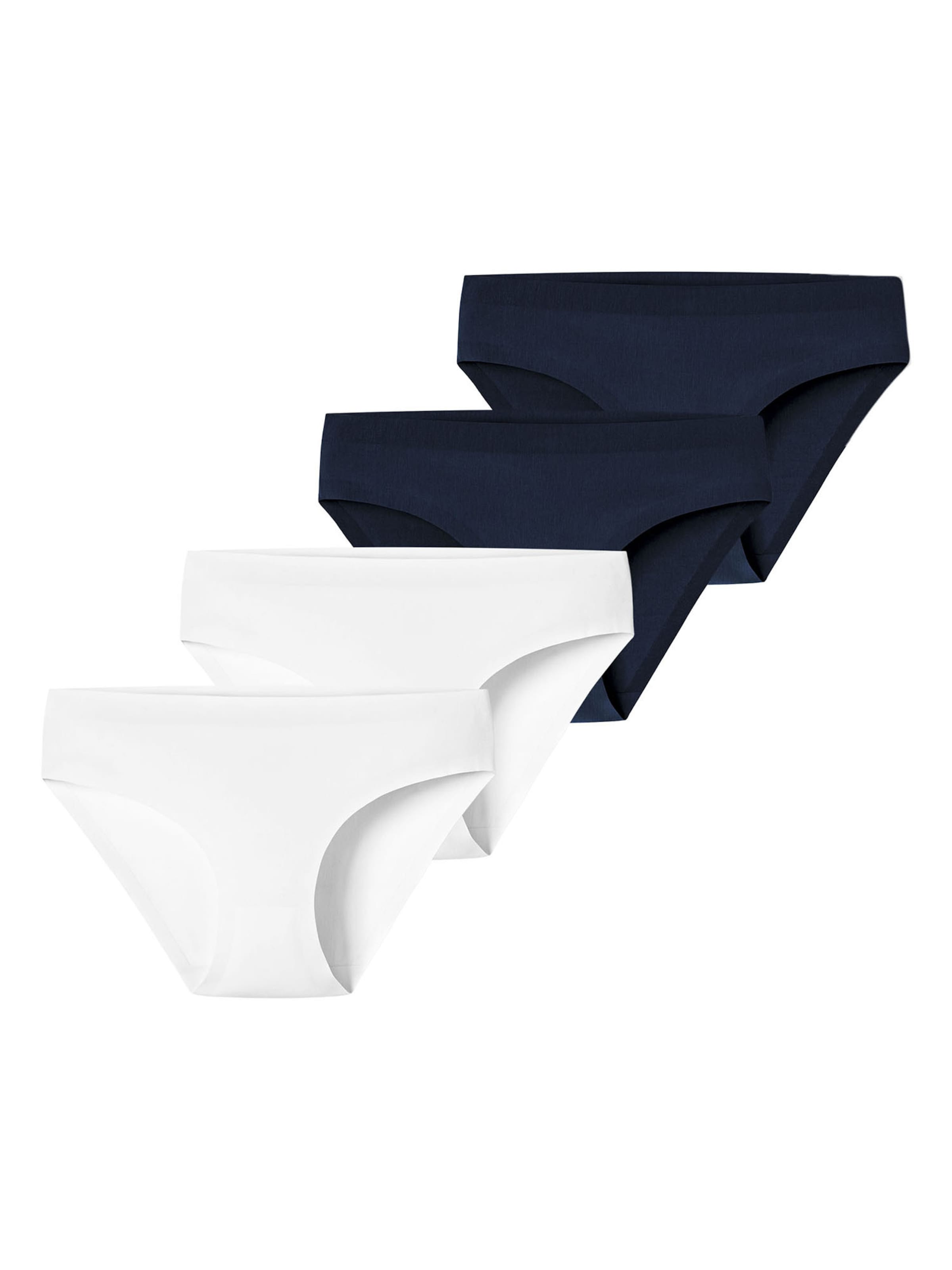 SCHIESSER Slip ' Invisible Cotton ' in nachtblau / weiß, Produktansicht