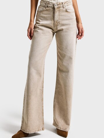 IT'S BASIC Regular Jeans 'EMMA STRAIGHT MID RISE JEANS' in Beige