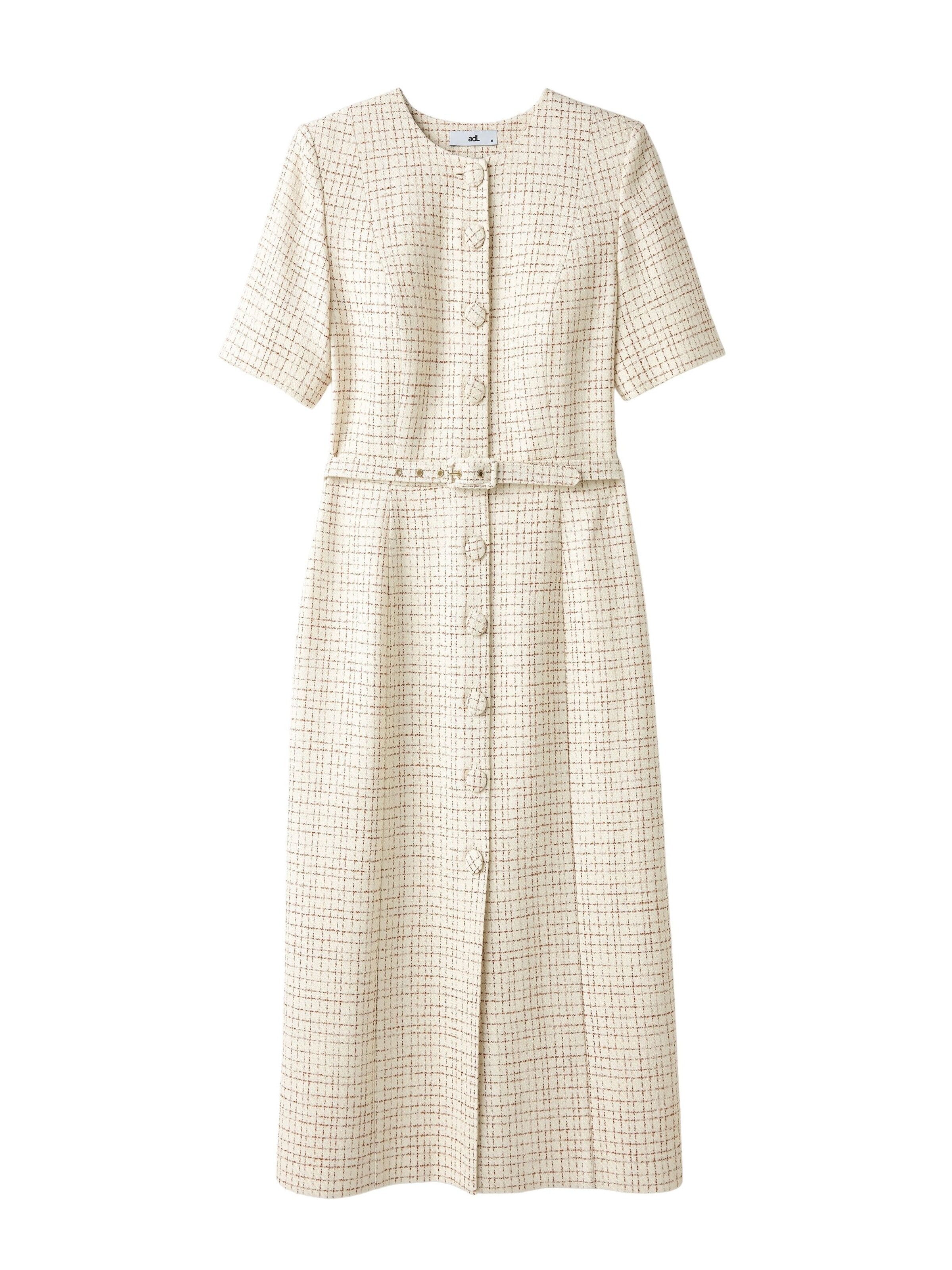 adl Shirt Dress in Brown: front