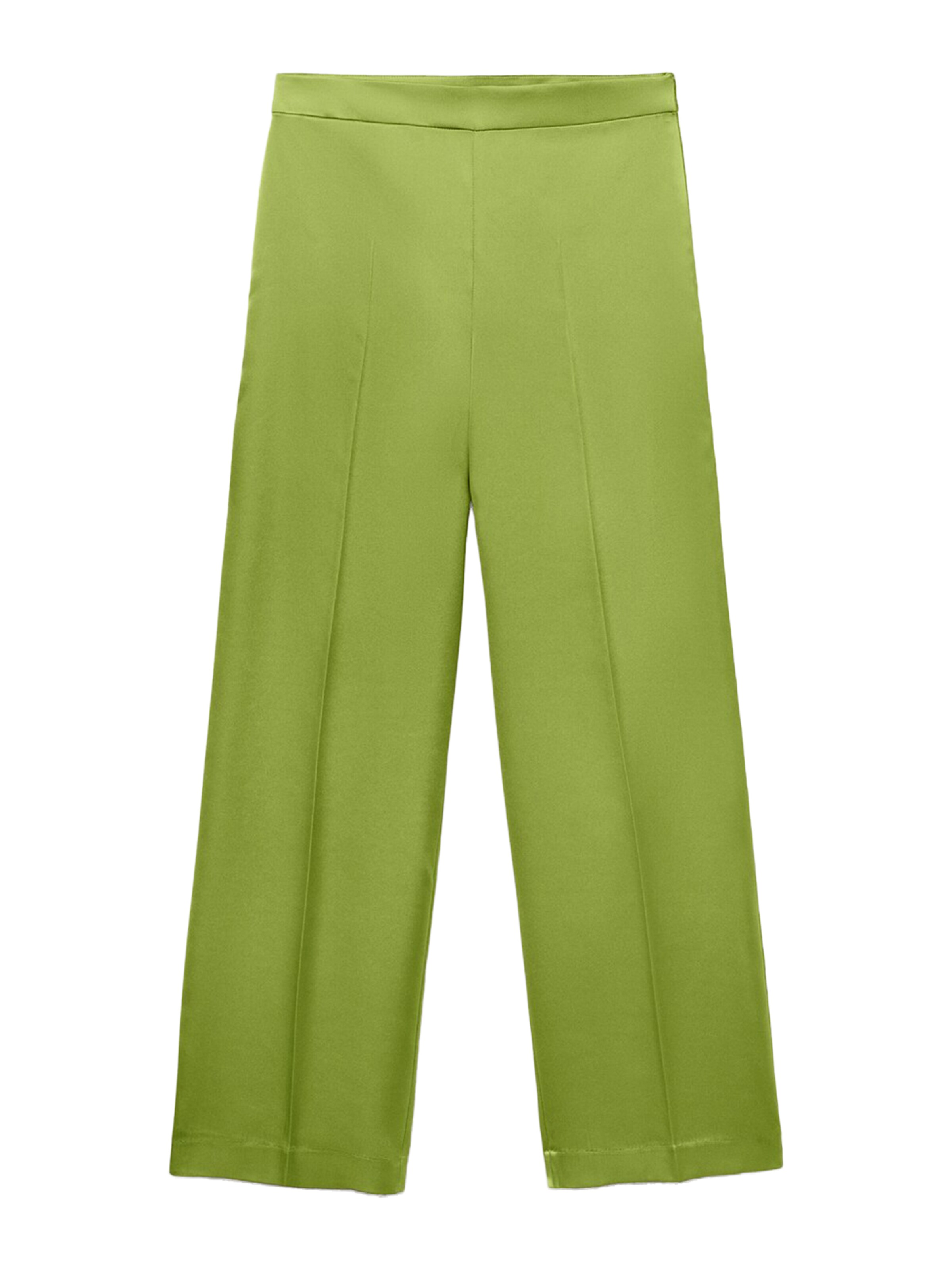 MANGO Lużny krój Spodnie w kant 'Sati-A' w kolorze zielony: przód
