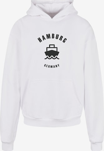Sweat-shirt 'Hamburg' Merchcode en blanc : devant