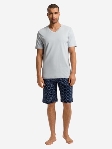 Hanro Short Pajamas 'Night & Day' in Blue