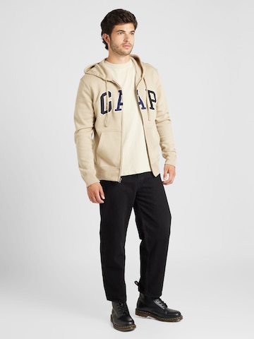 GAP Sweatjacka 'HERITAGE' i beige