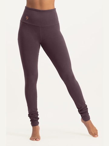 Urban Goddess Yoga & Activewear Slim fit Leggings 'Gaia Yoga & Pilates' in Purple: front