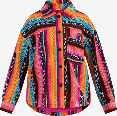 MYMO Starpsezonu jaka, krāsa - tirkīza / oranžs / neona rozā / melns, Preces skats