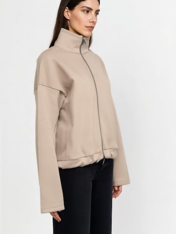 Rich & Royal Sweat jacket in Beige