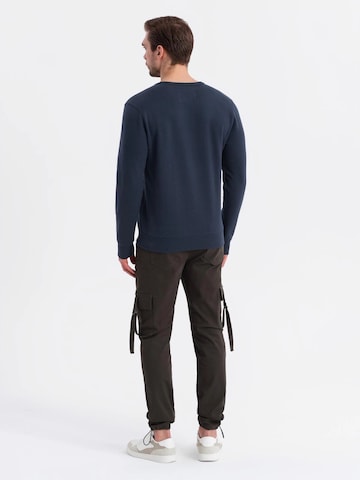 Sweat-shirt Ombre en bleu