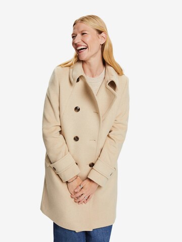 ESPRIT Between-Seasons Coat in Beige: front