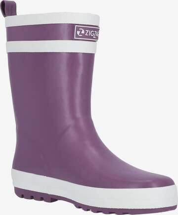 ZigZag Rubber Boots in Purple