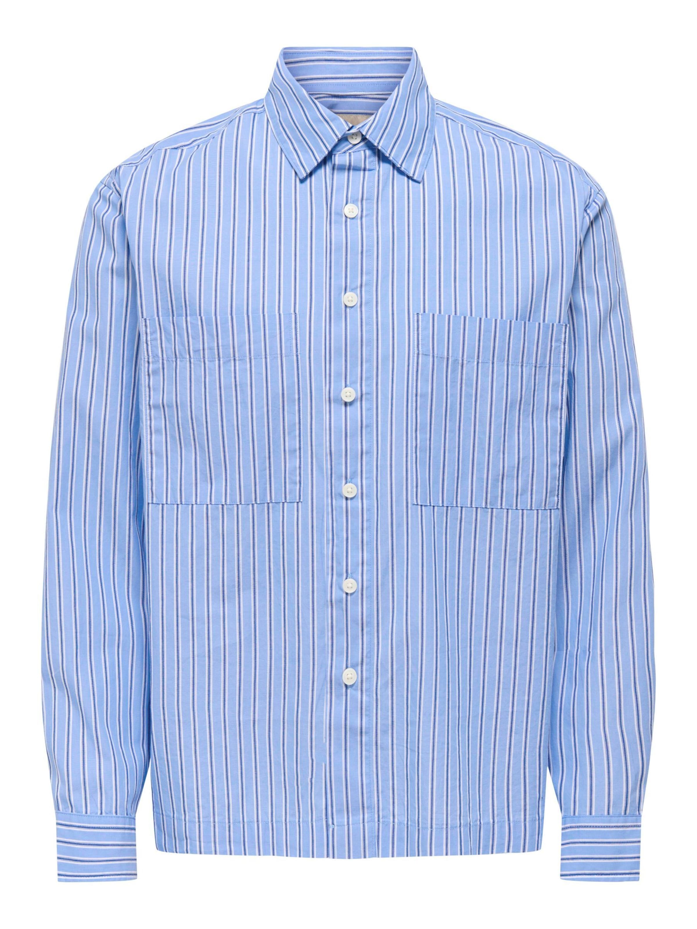 Only & Sons Regular fit Srajca 'ONSGREEL' | modra barva: sprednja stran