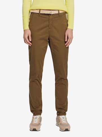 Regular Pantalon ESPRIT en vert : devant