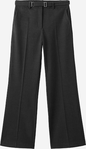 MANGO Trousers with creases 'Carlota' in Grey: front