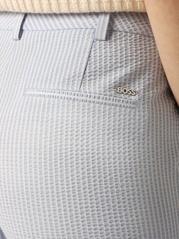 BOSS Slimfit Bügelfaltenhose 'Tachinoa' in Blau