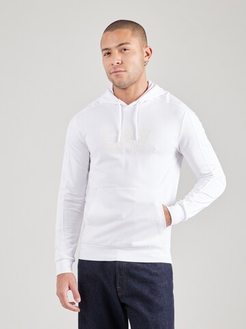 EA7 Emporio Armani Суичър в бяло: отпред