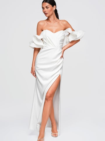 Ombre Abendkleid‌‌‌‌‌‌‌ in Beige: Vorderseite