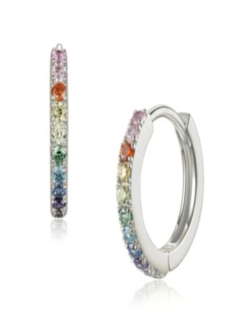 Fiocco Jewelry Earrings 'Rainbow' in Silver: front