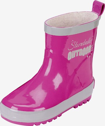 Bottes en caoutchouc STERNTALER en rose : devant