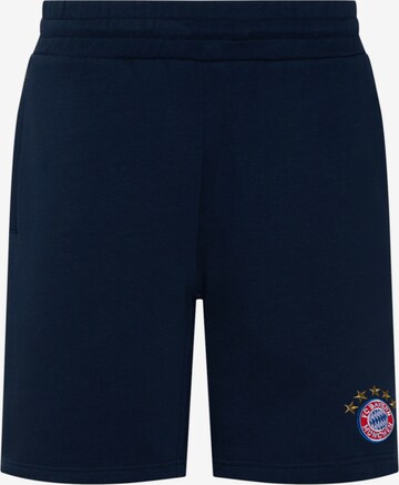 FC BAYERN MÜNCHEN Regular Workout Pants in Blue: front
